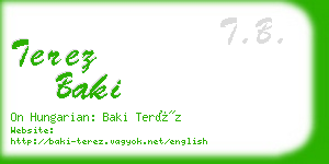 terez baki business card